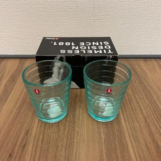 イッタラ(iittala)の【みんs shop様用】イッタラ　ペアグラス　ウォーターグリーン&ライトブルー(グラス/カップ)