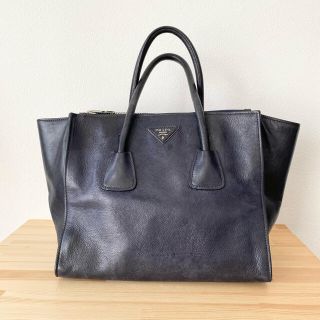 プラダ(PRADA)のPRADA プラダ トートバッグ グレースカーフ ネイビー(トートバッグ)