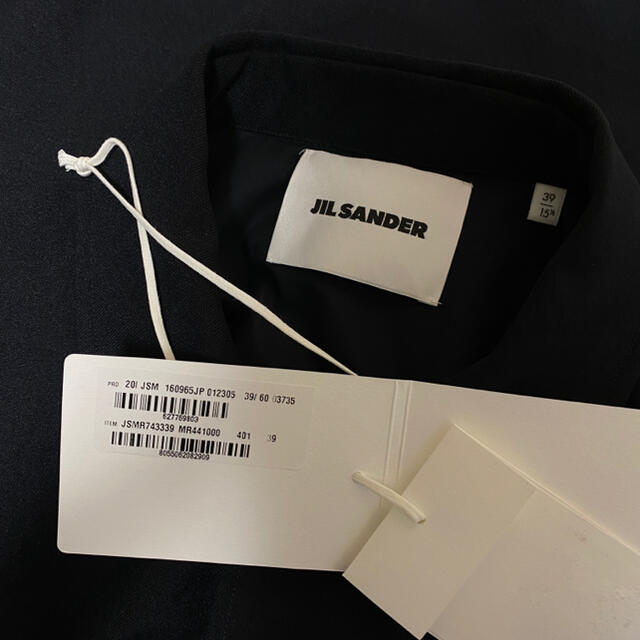 JIL SANDER ポリエステルサージ シャツ ブラック 39