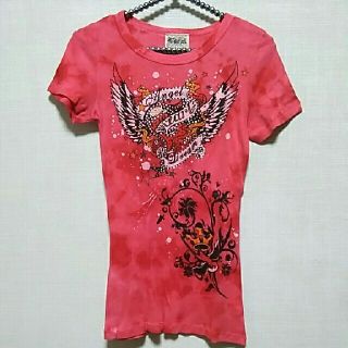 エドハーディー(Ed Hardy)のVOCAL Tie Dye Stone Embellished Heart 新品(Tシャツ(半袖/袖なし))