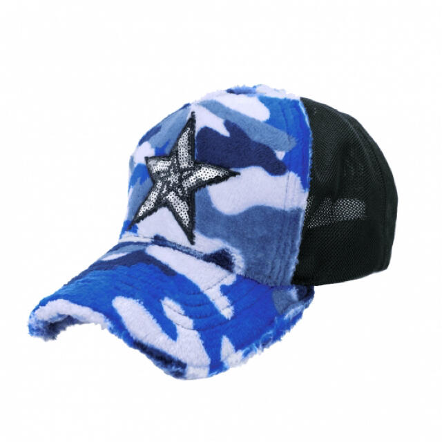TRE☆STAR - FUR CAP STAR - BLUE CAMO