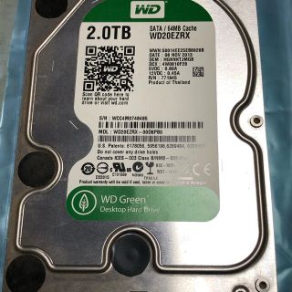 WDC WD20EZRX 2TB HDD ハードディスク(PCパーツ)