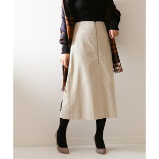 スピックアンドスパン(Spick & Span)の゜ .*♡*. ゜Spick & Span  フトコール フロントZIPスカート(ひざ丈スカート)