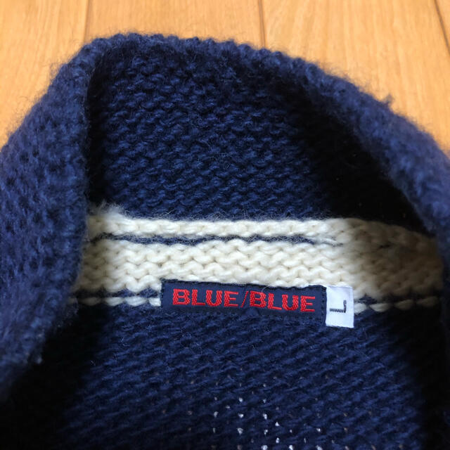 BLUE BLUE(ブルーブルー)のBLUE BLUE カウチンセーター Lサイズ メンズのトップス(ニット/セーター)の商品写真