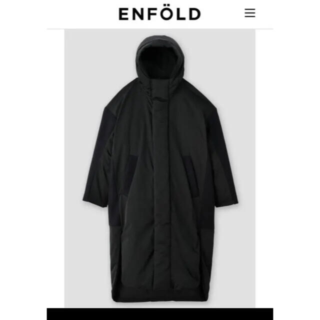 ENFOLD - enfold エンフォルド　PEツイル wool × ダウン　コート　36