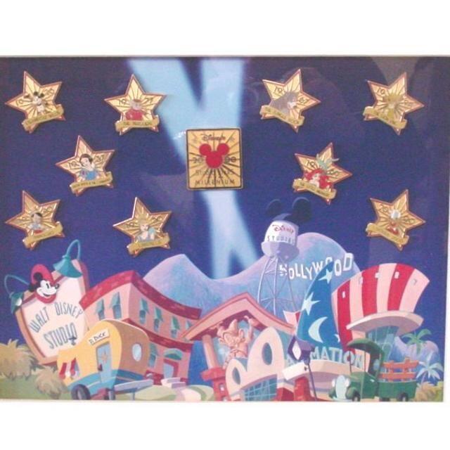 Disney(ディズニー)の2000年 ミレニアムミッキー フレームピンバッチセット エンタメ/ホビーの美術品/アンティーク(絵画/タペストリー)の商品写真
