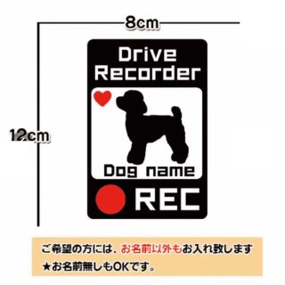 【送料無料】トイプードル トイプー ドラレコ ステッカー リアガラス 車 犬(セキュリティ)