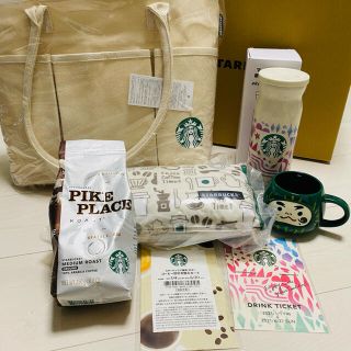 スターバックスコーヒー(Starbucks Coffee)の【かなけ様専用】スターバックス 福袋 2021 スタバ ドリンクチケット有り(フード/ドリンク券)