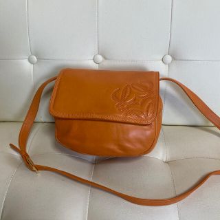 美品　LOEWE オールド　ロエベ　ナッパレザー　ショルダー　バッグ　アナグラム