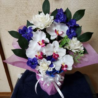 造花　仏花　白赤胡蝶蘭アレンジ(その他)