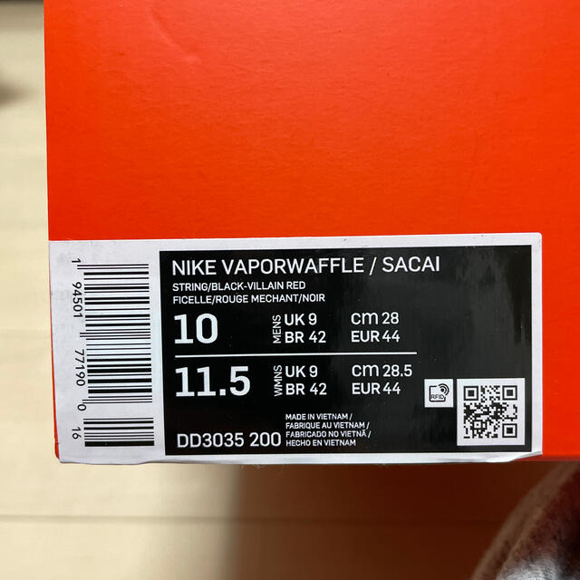 NIKE ×Sacai Vaporwaffle 28cm 爆買い！