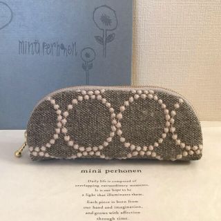 ミナペルホネン(mina perhonen)のハンドメイド　横長　ポーチ　※プロフ必読　ミナペルホネン  タンバリン(ポーチ)