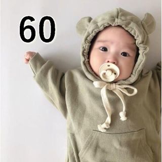 ベビー60　くまさんロンパース　クマロンパース(ロンパース)