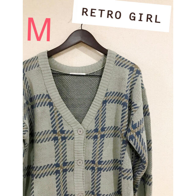 RETRO GIRL(レトロガール)のレトロガール　RETRO GIRL ニットカーディガン　ロングカーディガン　M レディースのトップス(カーディガン)の商品写真