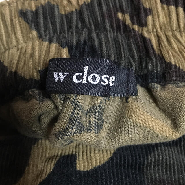 w closet(ダブルクローゼット)のw closet ミモレ丈 コーデュロイ 迷彩スカート レディースのスカート(ひざ丈スカート)の商品写真