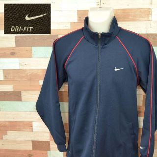 ナイキ(NIKE)の【NIKE】 美品 ナイキ ワンポイントネイビージャージ 上着 サイズM(ジャージ)