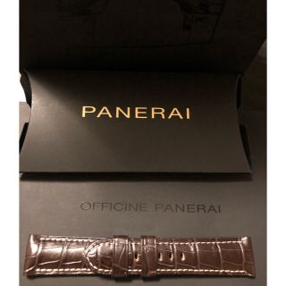 オフィチーネパネライ(OFFICINE PANERAI)のパネライ  純正パーツ　アリゲーターストラップ　未使用 専用ページ(レザーベルト)