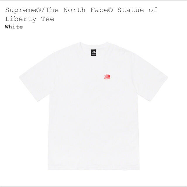 Supreme(シュプリーム)のシュプリーム  ノースフェイス 自由の女神 Tシャツ Lサイズ Supreme  メンズのトップス(Tシャツ/カットソー(半袖/袖なし))の商品写真
