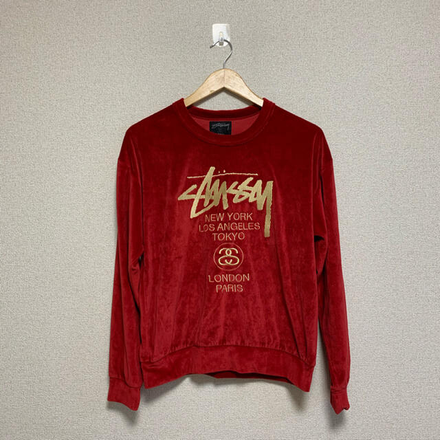 STUSSY stussy ベロア トレーナーの通販 by 全体的にお値下げ中！！｜ステューシーならラクマ