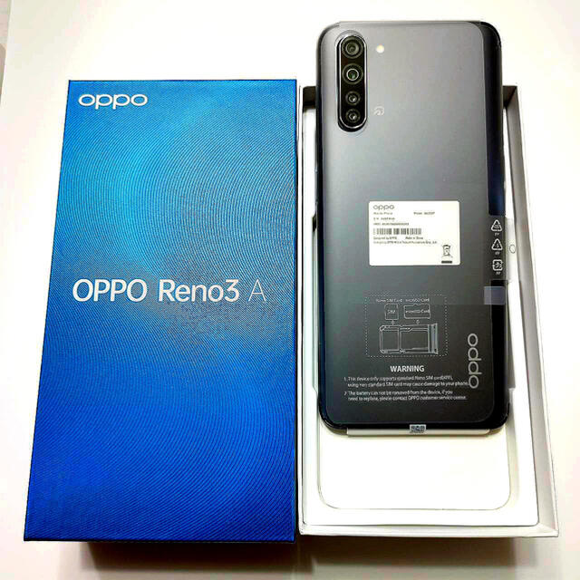 新品未使用　OPPO Reno3 A ブラックスマートフォン本体