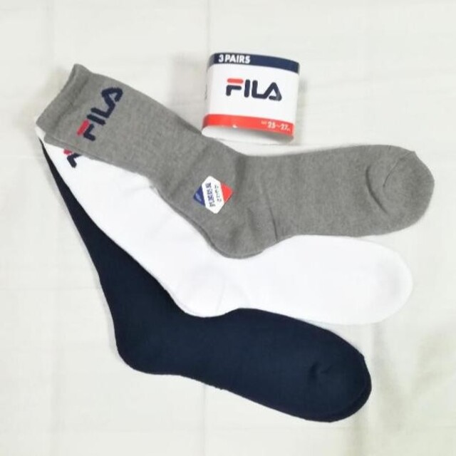 FILA(フィラ)の【FILA】ハイソックス３足セット807 メンズのレッグウェア(ソックス)の商品写真