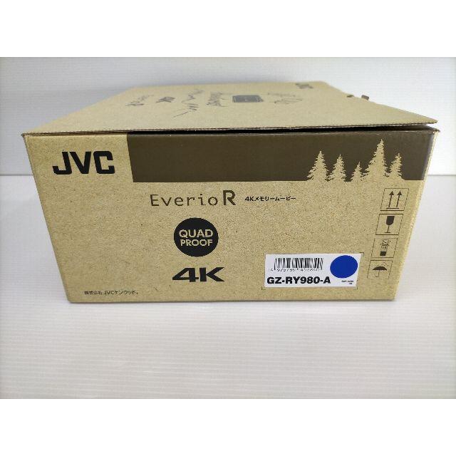 KENWOOD(ケンウッド)のGZ-RY980-A JVC 4Kメモリームービー（ディープオーシャンブルー） スマホ/家電/カメラのカメラ(ビデオカメラ)の商品写真