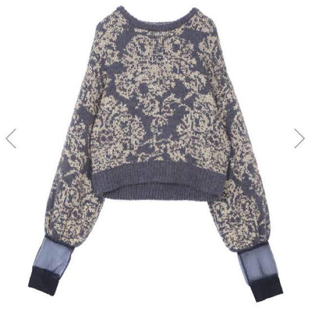 Ameri VINTAGE(アメリヴィンテージ)のAmeri vintage  DAMASK JACQUARD KNIT レディースのトップス(ニット/セーター)の商品写真