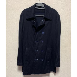 コムデギャルソンオムプリュス(COMME des GARCONS HOMME PLUS)のAD2007 レーヨン ジャケット ダブル 歪みボタン デザイン Aライン(ピーコート)