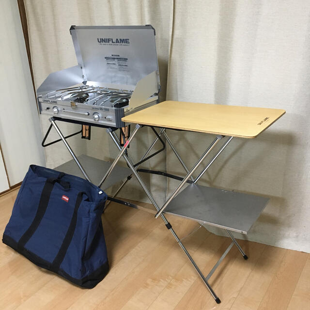 ストレッチドビー ユニフレーム ツインバーナー キッチンスタンド WOOD
