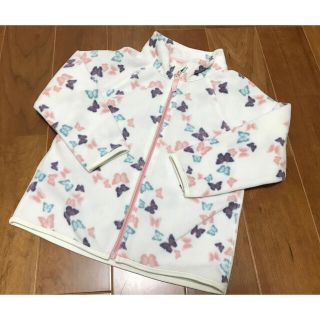 エイチアンドエム(H&M)のH&M バタフライ柄 薄手フリース アウター ☆サイズ92cm(ジャケット/上着)