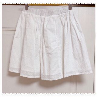 マザウェイズ(motherways)のUNIQLO ホワイト ドット柄 スカート 夏 150 (スカート)