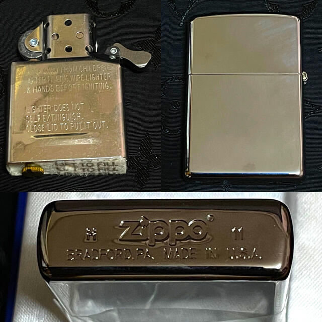 メンズZIPPO zippo ジッポー　銀　チタン