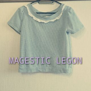 マジェスティックレゴン(MAJESTIC LEGON)のフリルトップス(カットソー(半袖/袖なし))