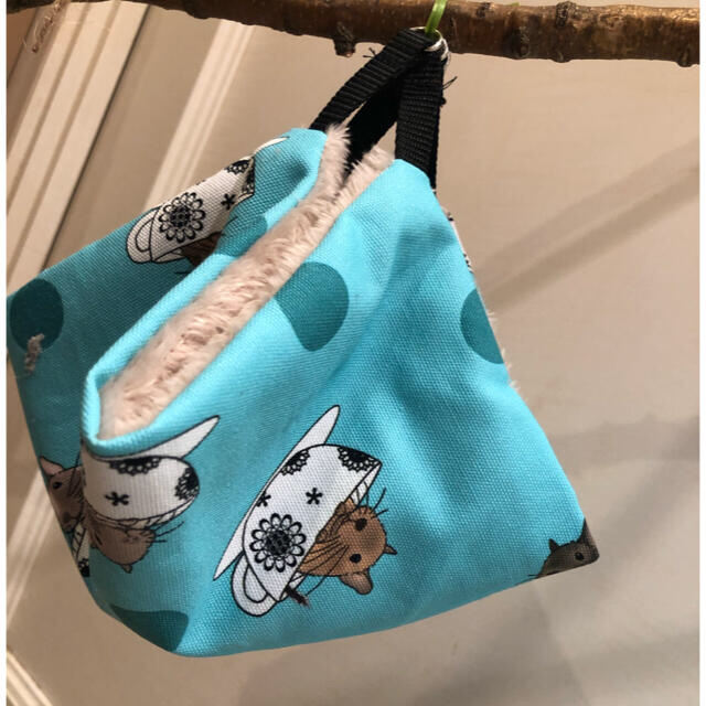Takoさま専用☆小動物用ハンモック☆デグー柄☆ふわふわボア☆デグー ... takoさま