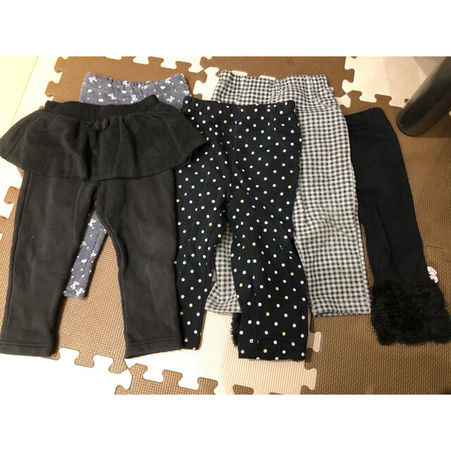 UNIQLO(ユニクロ)のこくまろ様 専用✨ 裏起毛　パンツ　90センチ　５本セット キッズ/ベビー/マタニティのキッズ服女の子用(90cm~)(パンツ/スパッツ)の商品写真