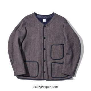 フランクリーダー(FRANK LEDER)の【最終価格/定価7.4万】anatomica ビーチクロス カーディガン ごま塩(ノーカラージャケット)