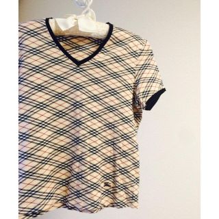 バーバリー(BURBERRY)のBURBERRY  Vネック半袖シャツ(Tシャツ(半袖/袖なし))