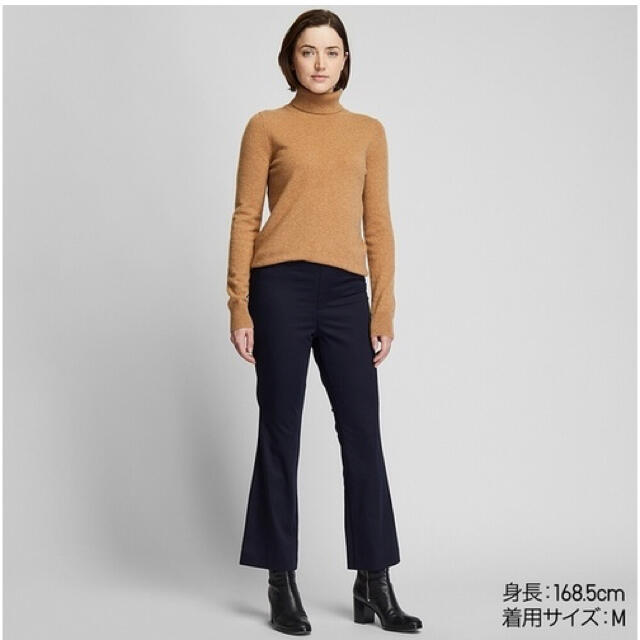 UNIQLO(ユニクロ)のsizeL◆新品未使用◆ユニクロ フレアアンクルパンツ ブラック ストレッチ レディースのパンツ(カジュアルパンツ)の商品写真