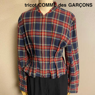 コムデギャルソン(COMME des GARCONS)の【tricot COMME des GARCONS 】ショート丈　綿　ジャケット(ブルゾン)