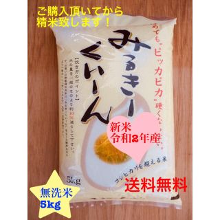 ミルキークイーン　無洗米　5kg 特別栽培米　タッチ様専用(米/穀物)