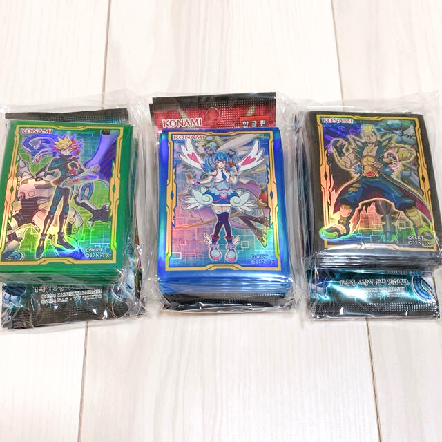 遊戯王 - 新品未開封 遊戯王 VRAINS 公式スリーブ3セット 韓国パック