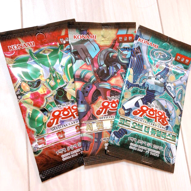 遊戯王 - 新品未開封 遊戯王 VRAINS 公式スリーブ3セット 韓国パック