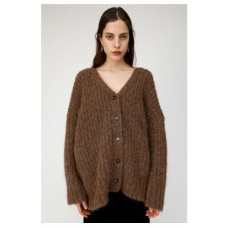 マウジー(moussy)のMOUSSY LOOSEカーディガン ブラウン 美品(カーディガン)