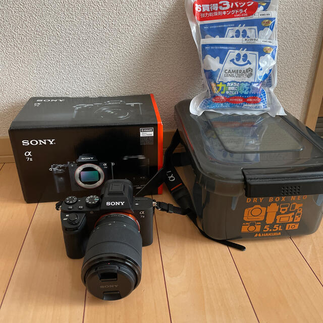 ソニー【送料込】SONY ミラーレス一眼α7Ⅱ ズームレンズキット+専用ケース+etc