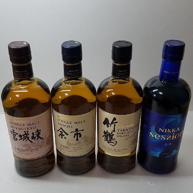 ニッカウヰスキー(ニッカウイスキー)のニッカウイスキー　竹鶴　余市　宮城峡　session 食品/飲料/酒の酒(ウイスキー)の商品写真