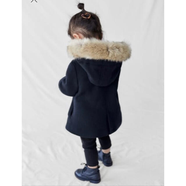 ZARA KIDS(ザラキッズ)のZARA kids baby ダッフルコート ネイビー 90・92 キッズ/ベビー/マタニティのキッズ服女の子用(90cm~)(コート)の商品写真