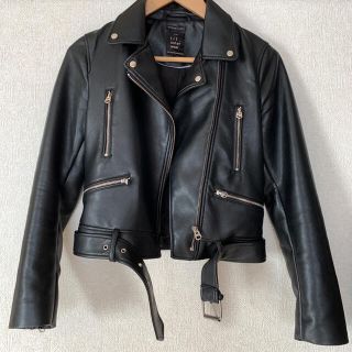 ザラ(ZARA)のZARA trf レザージャケット　ライダース　xs(ライダースジャケット)