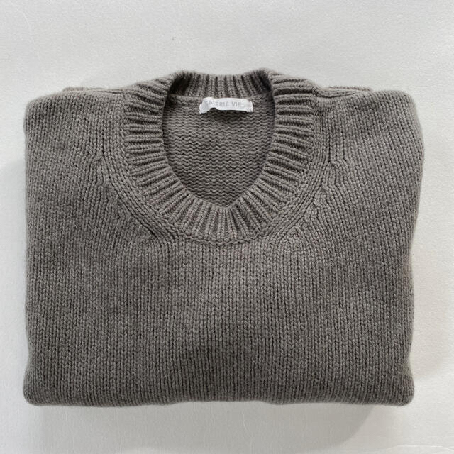 GALERIE VIE ファインウール クルーネック S - 1
