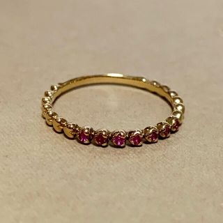 スタージュエリー(STAR JEWELRY)のスタージュエリー　ルビーハートラウンドリング　14号18kイエローゴールド(リング(指輪))