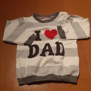 エイチアンドエム(H&M)のH&M　ニット　サイズ90cm　I love dad(ニット)